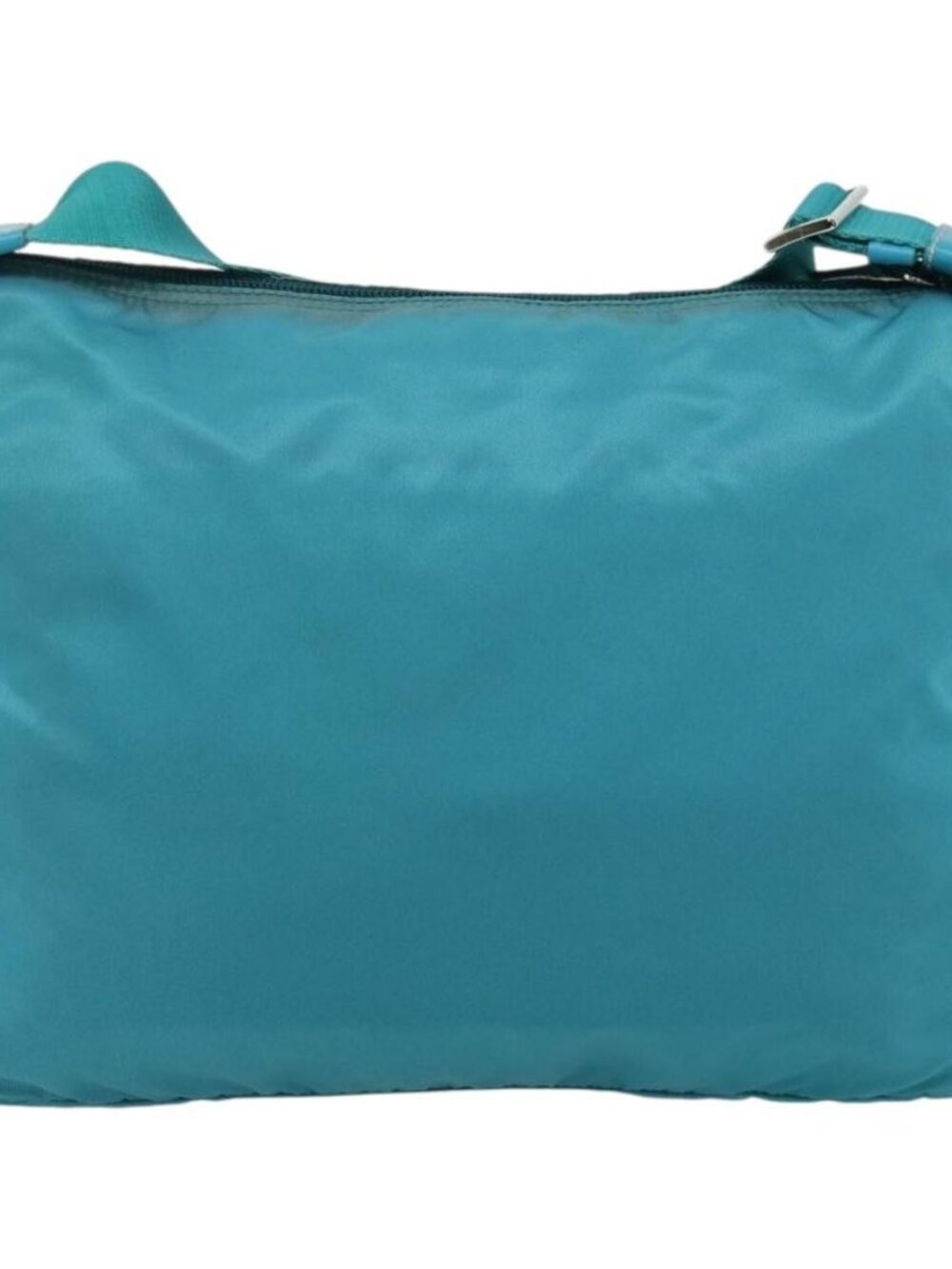 PRADA Shoulder Bag Nylon Turquoise Blue Silver Auth 177218A - Picture 3 of 16